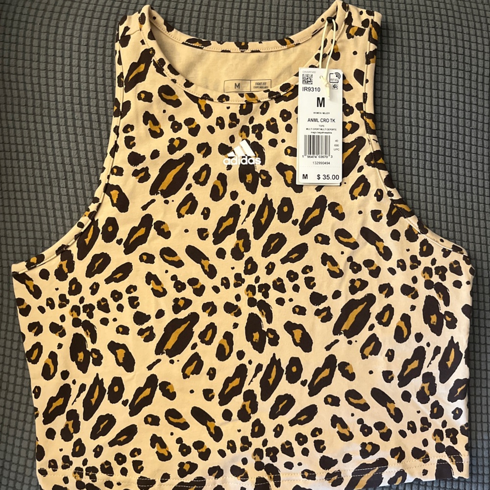 Women's animal print crop top adidas Essentials